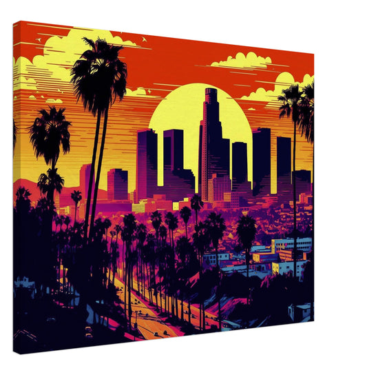 Los Angeles - Canvas - Vibrant Pop Art