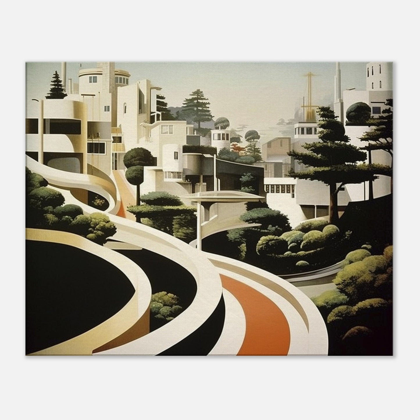 San Francisco - Canvas - Futuristic Lombard Street