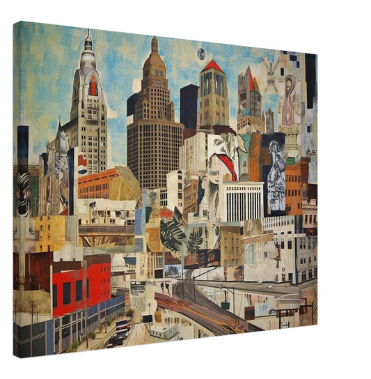 Cincinnati - Canvas - Comprehensive Collage