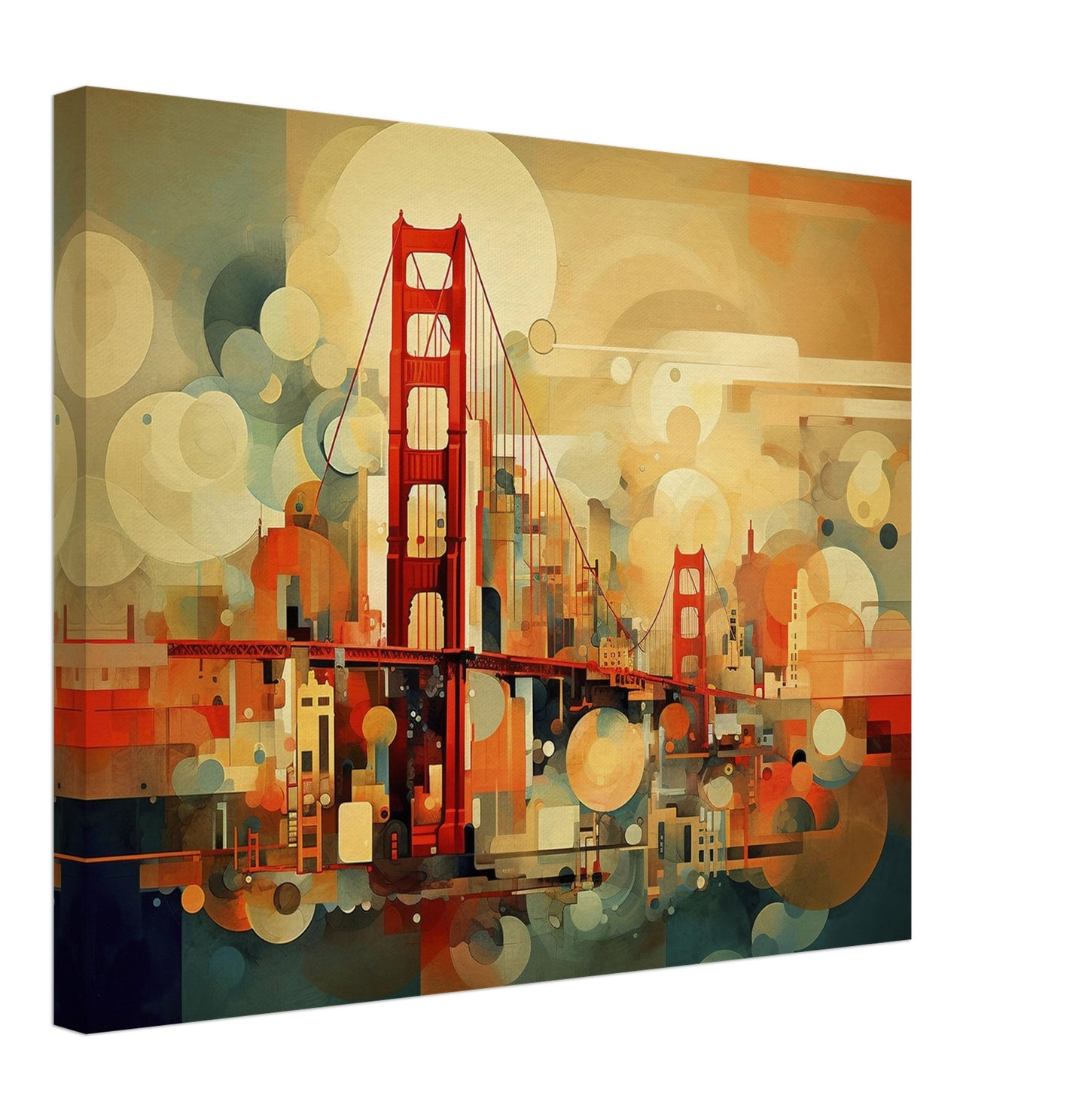 San Francisco - Canvas - Golden Gate Abstraction