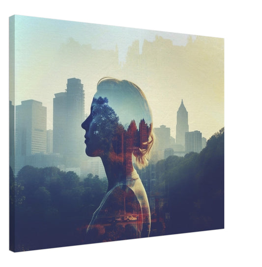 Atlanta - Canvas - Double Exposure Style