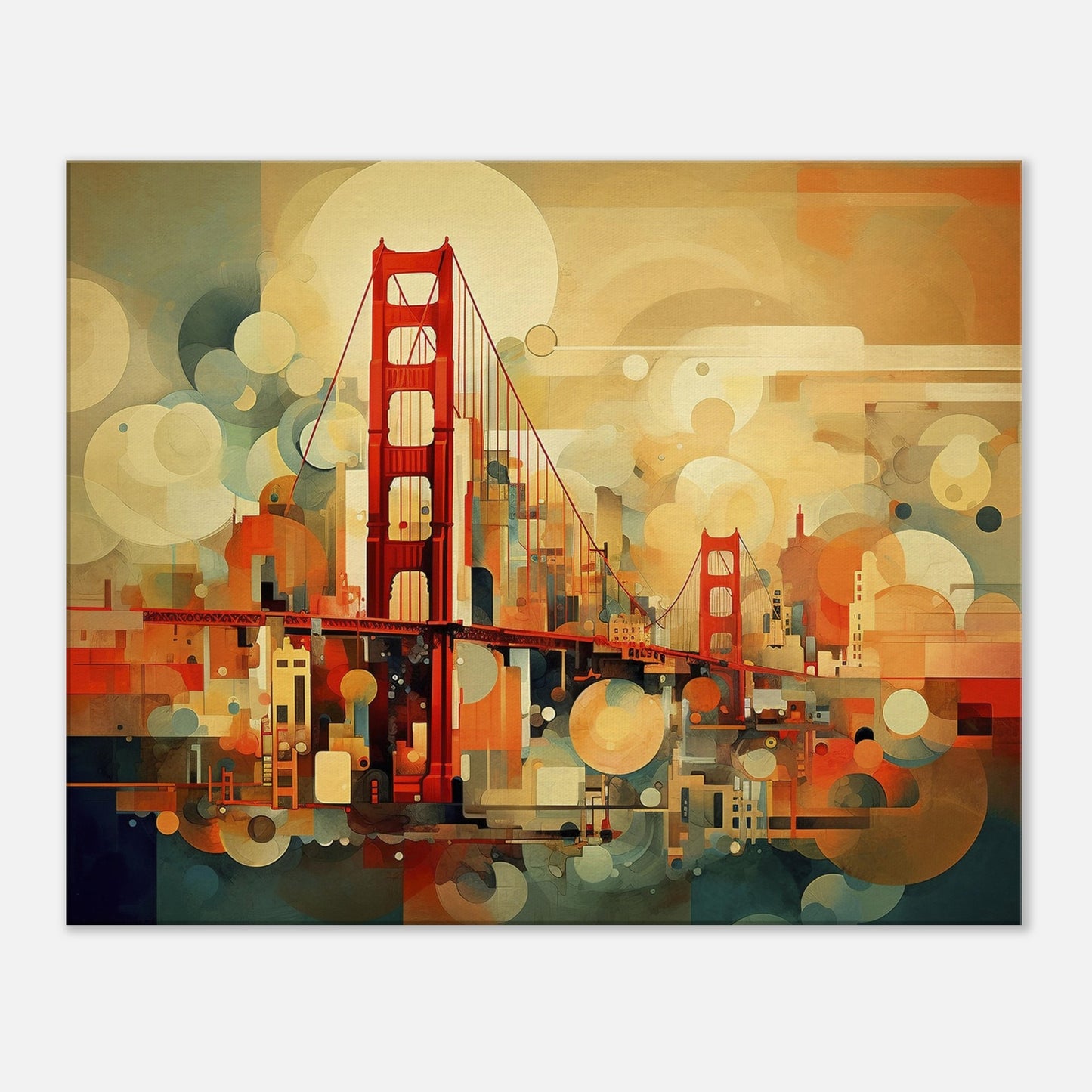 San Francisco - Canvas - Golden Gate Abstraction