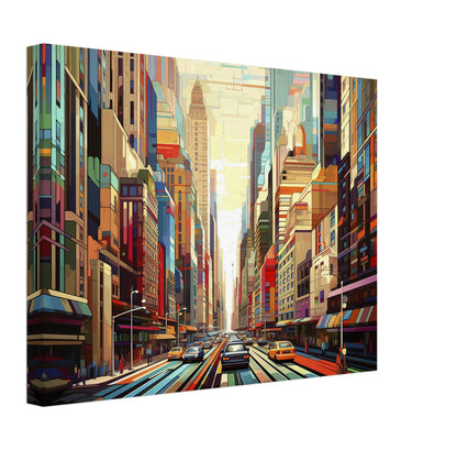 New York City - Canvas - Futurist Style