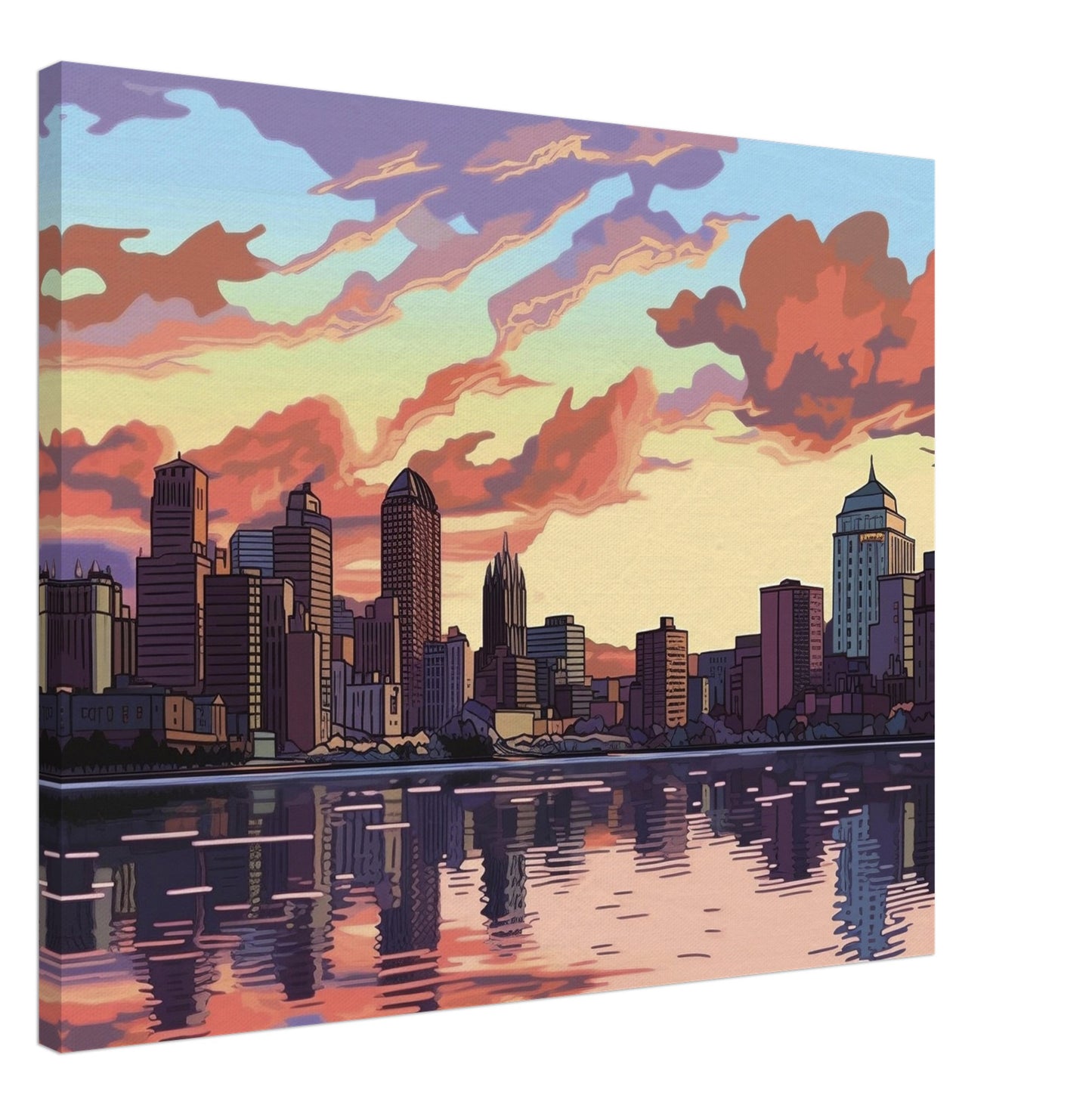 Pittsburgh - Canvas - Skyline Depiction