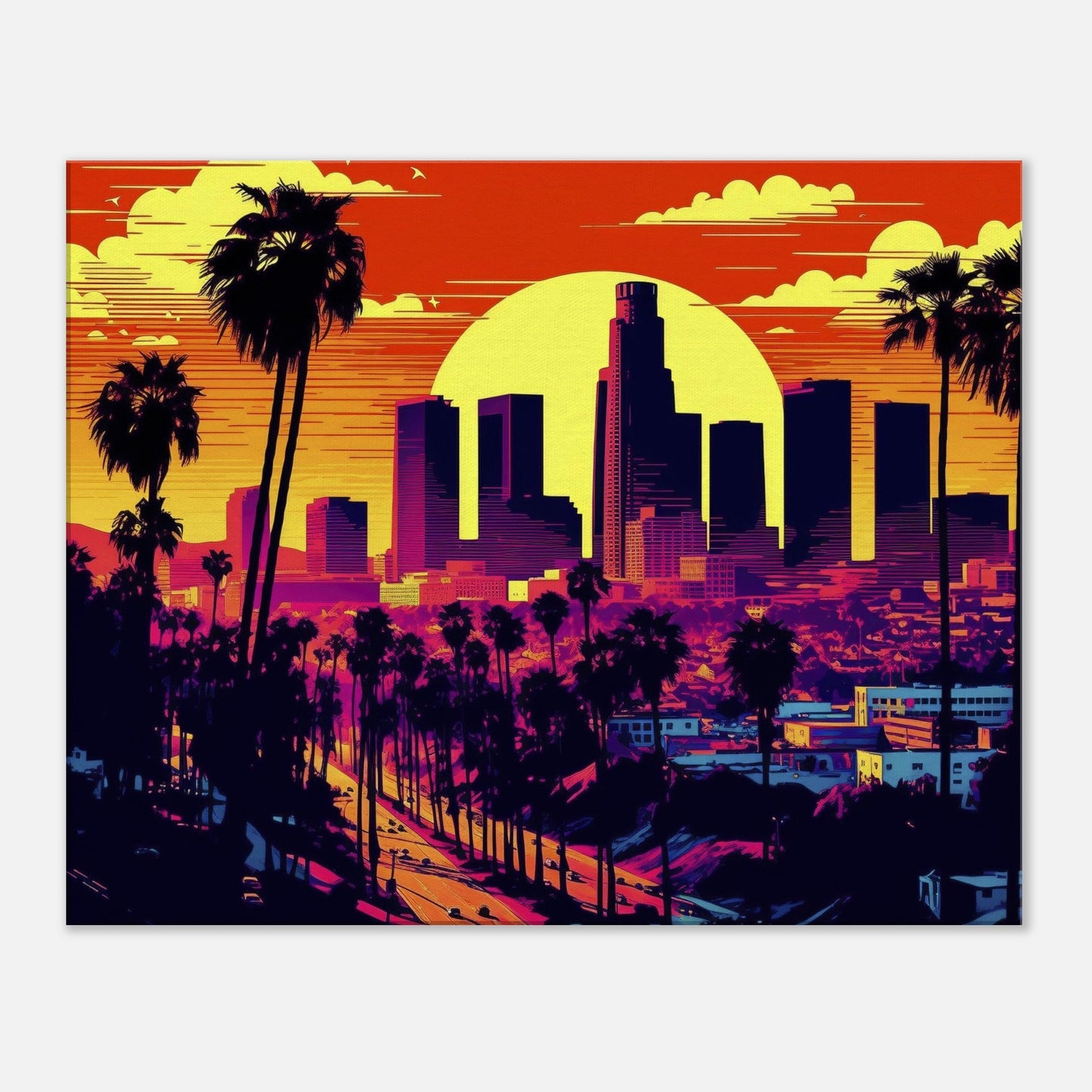 Los Angeles - Canvas - Vibrant Pop Art