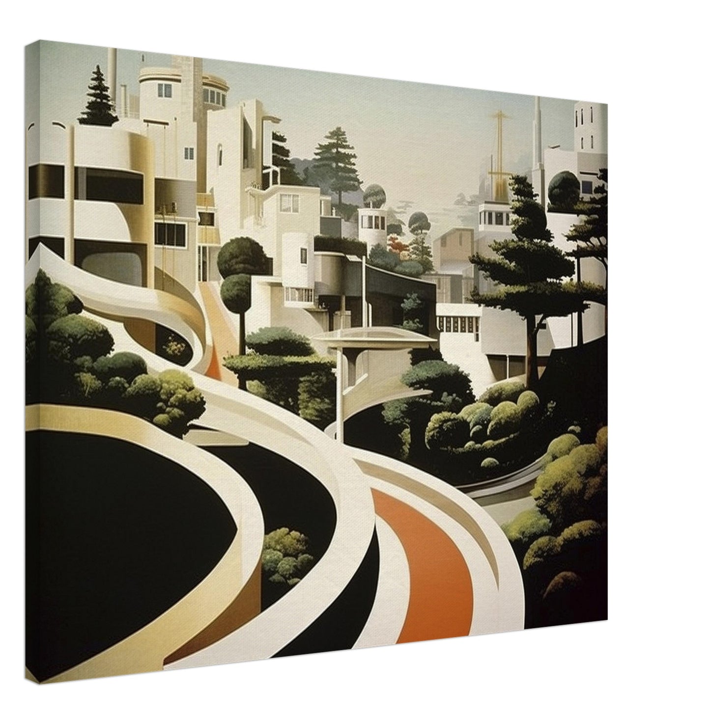 San Francisco - Canvas - Futuristic Lombard Street