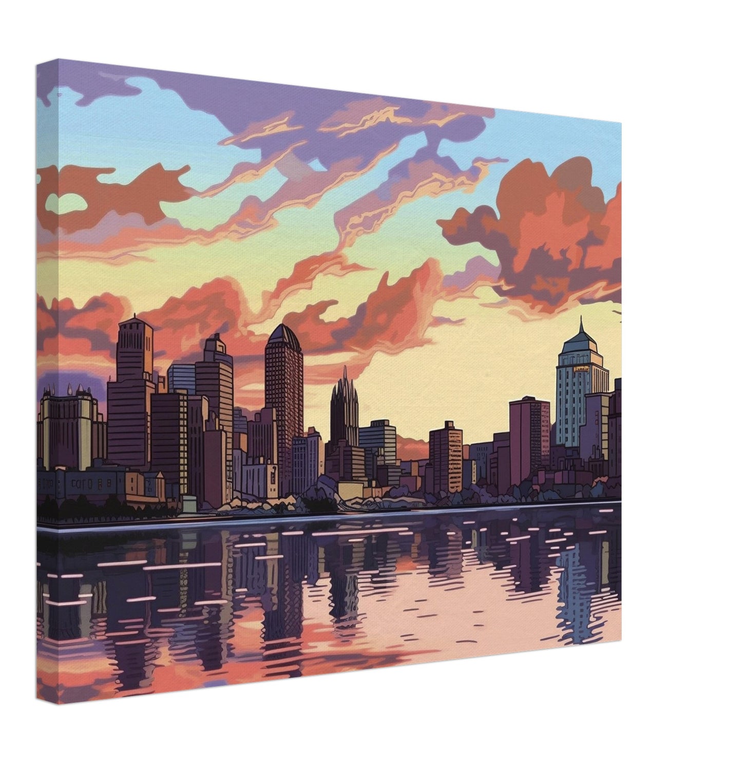 Pittsburgh - Canvas - Skyline Depiction