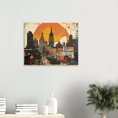 Cleveland - Canvas - Orange Skies