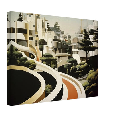 San Francisco - Canvas - Futuristic Lombard Street