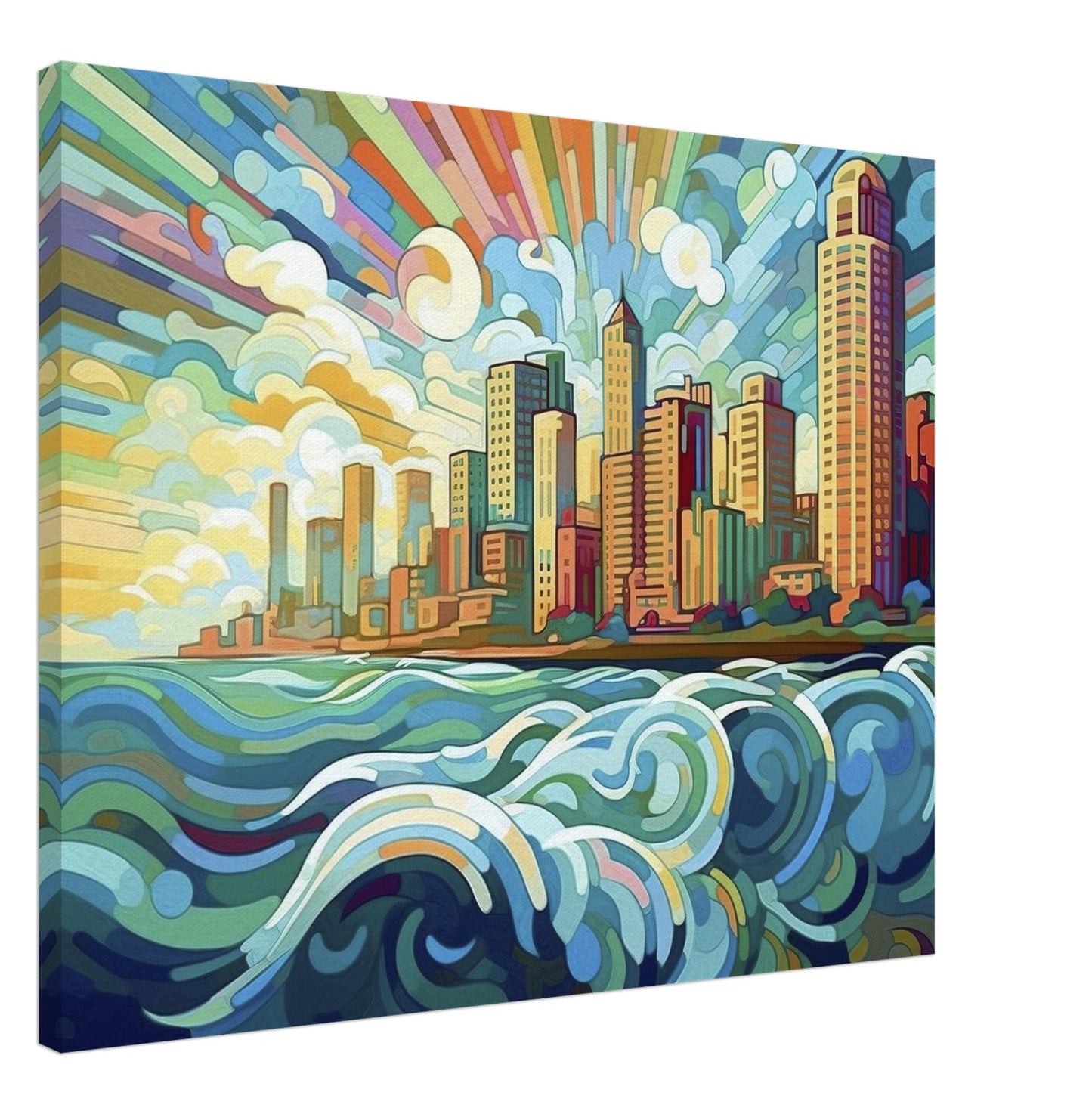 San Diego - Canvas - City Side Waves