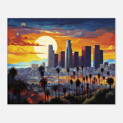 Los Angeles - Canvas - City At Dusk