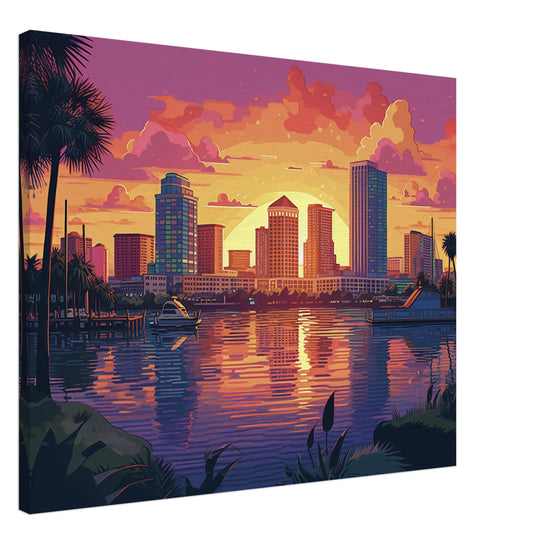 Tampa - Canvas - Glowing Sun