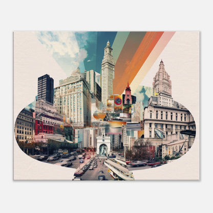 New York City - Canvas - Landmark Collage