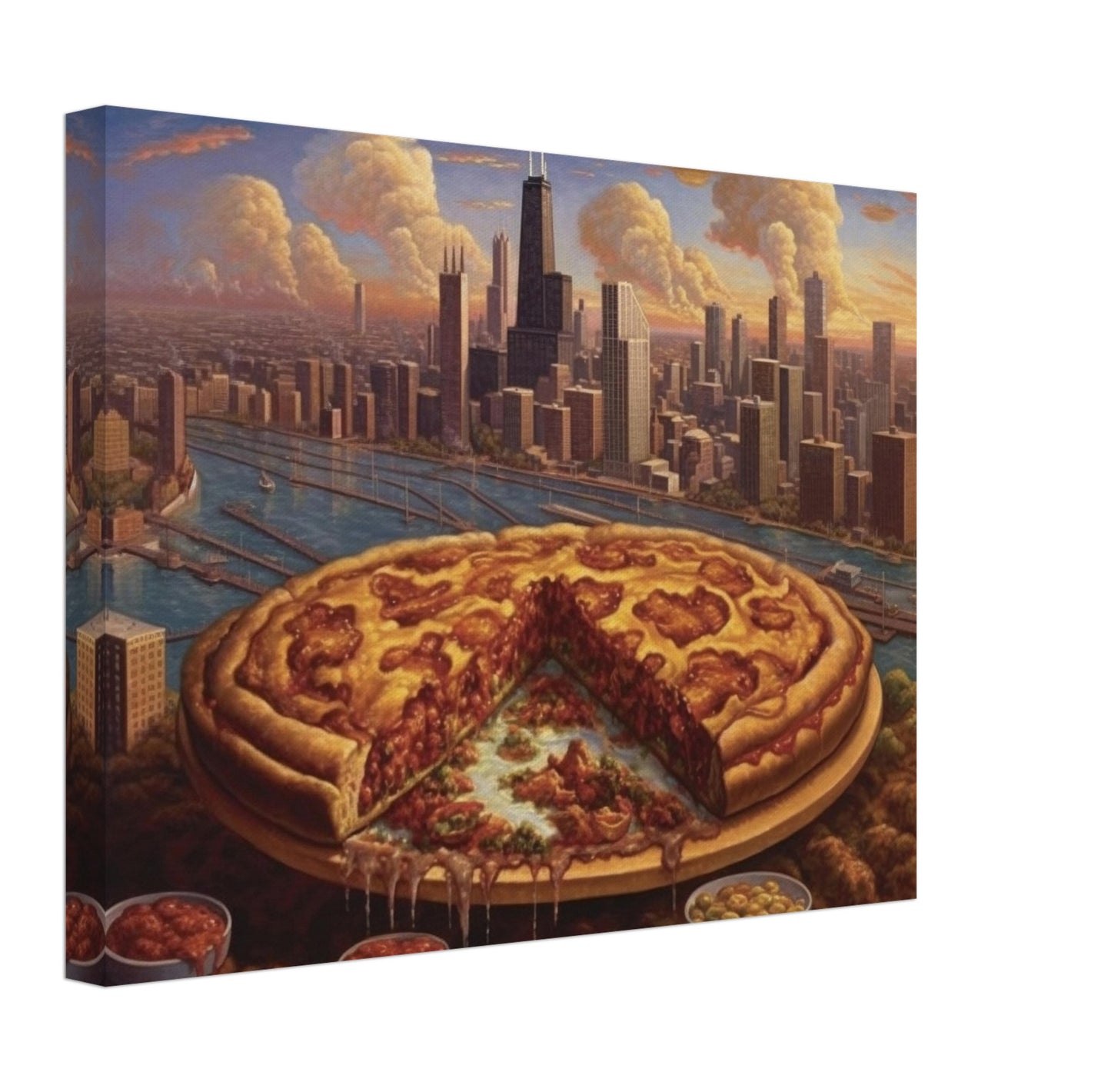 Chicago - Canvas - Deep Dish Pizza Views