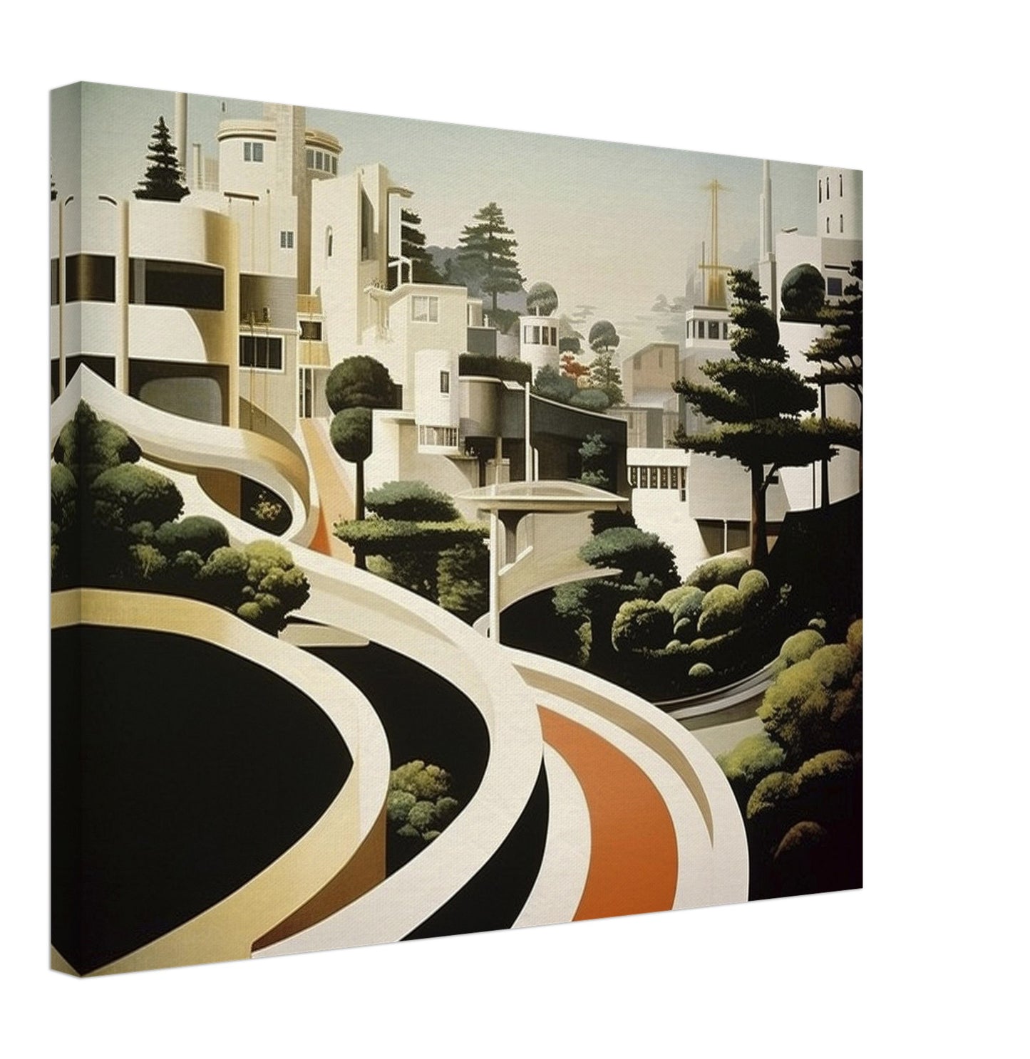 San Francisco - Canvas - Futuristic Lombard Street