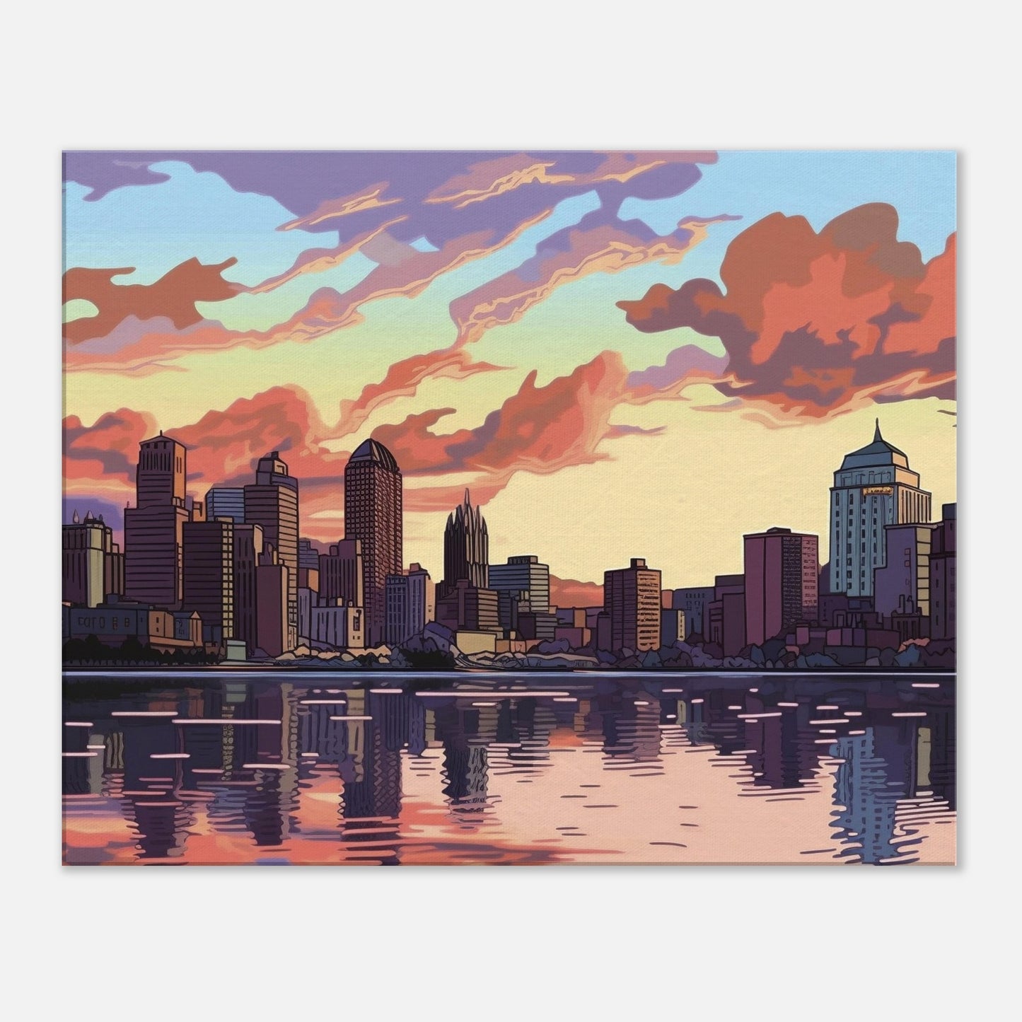 Pittsburgh - Canvas - Skyline Depiction