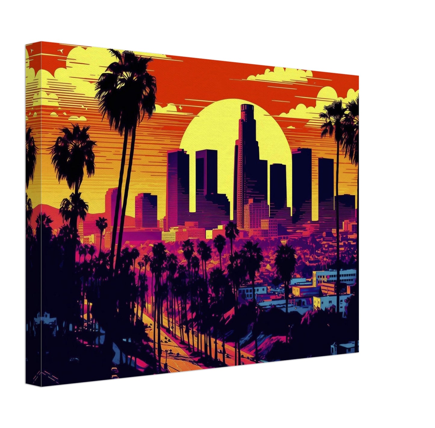 Los Angeles - Canvas - Vibrant Pop Art