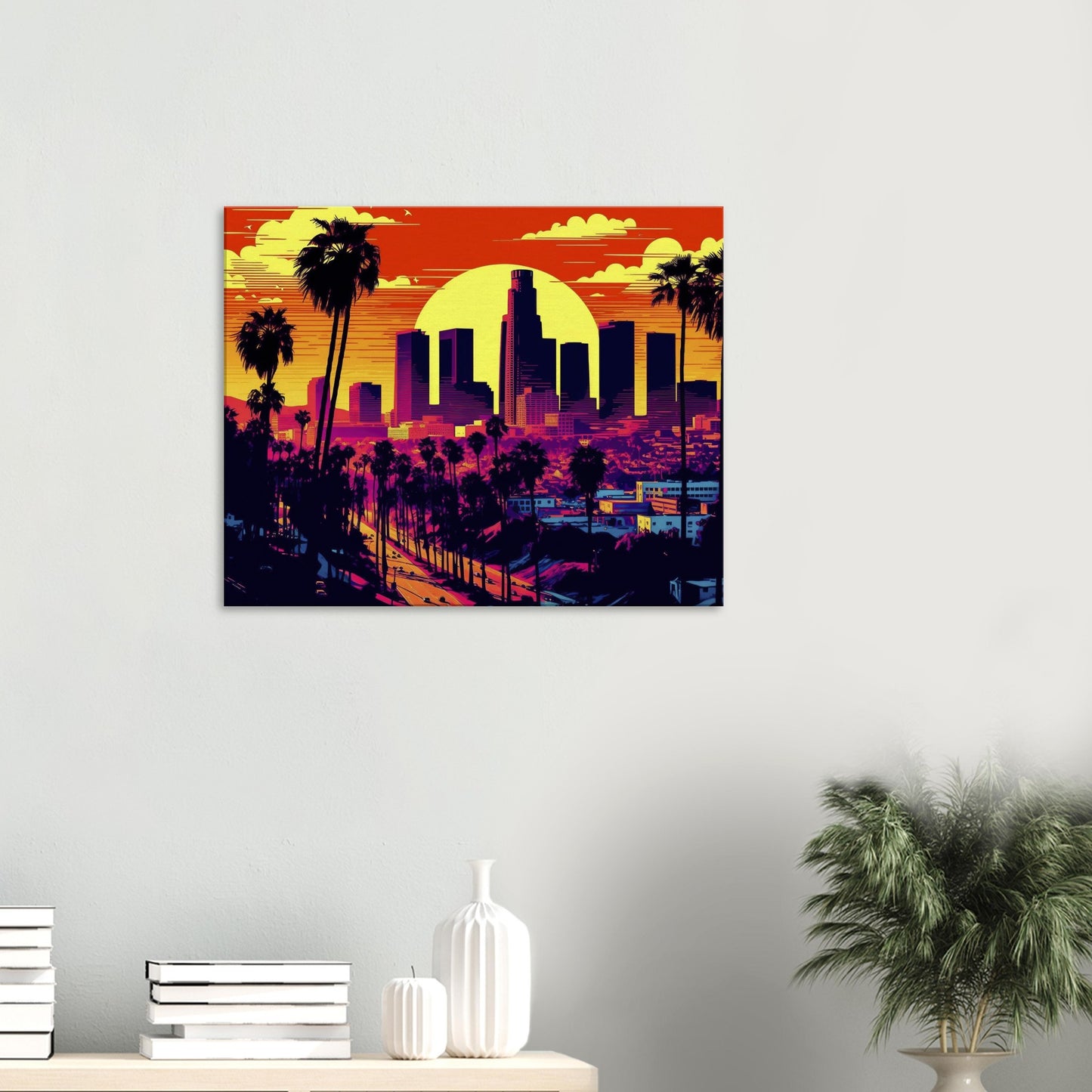 Los Angeles - Canvas - Vibrant Pop Art