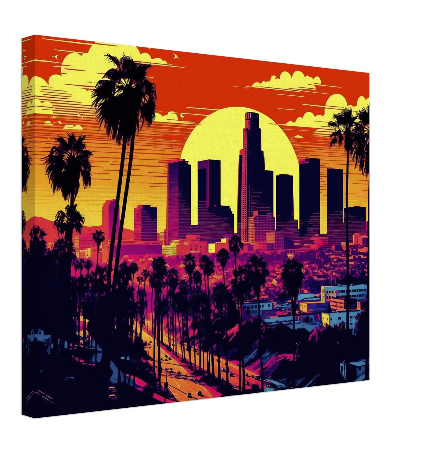 Los Angeles - Canvas - Vibrant Pop Art