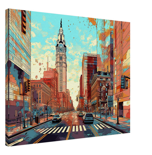 Philadelphia - Canvas - City Pop Art