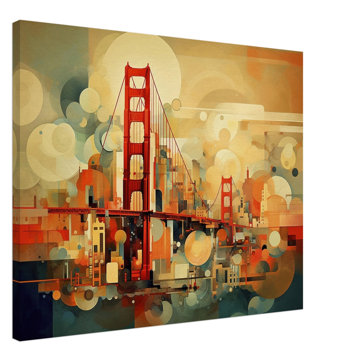 San Francisco - Canvas - Golden Gate Abstraction