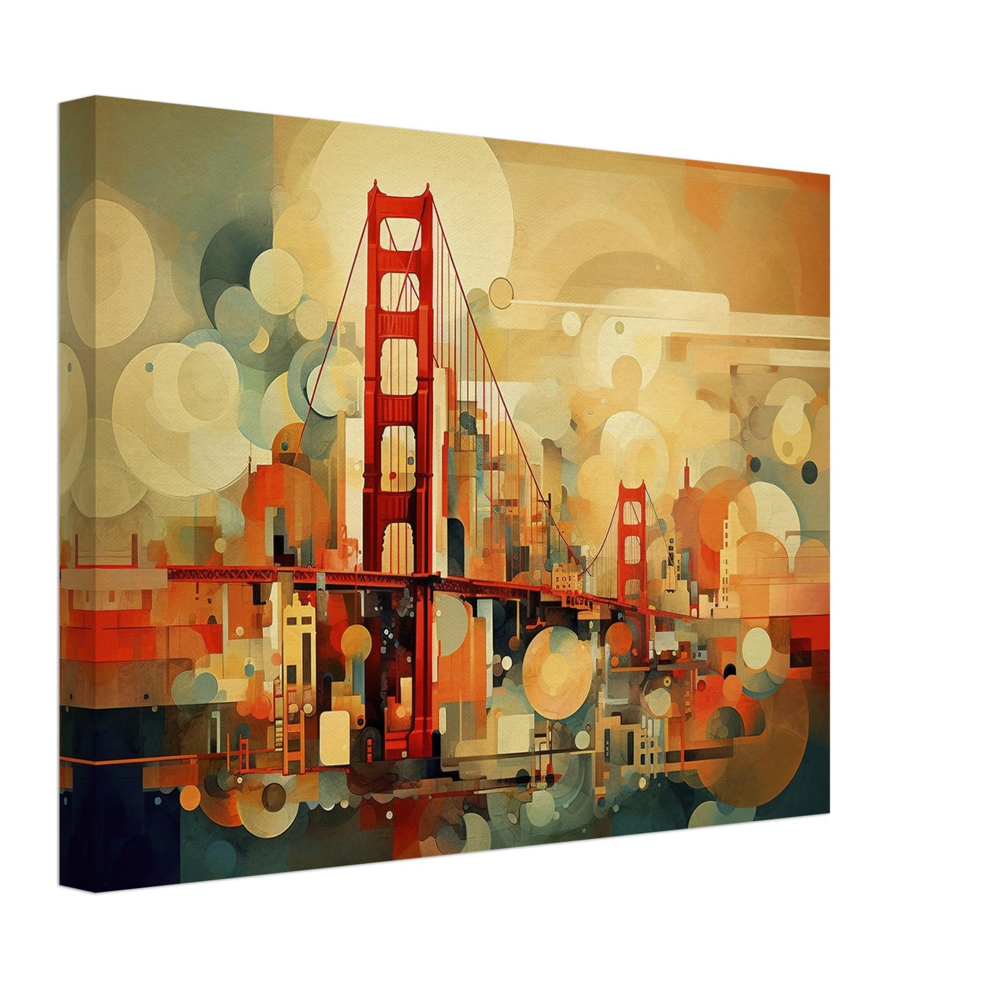 San Francisco - Canvas - Golden Gate Abstraction