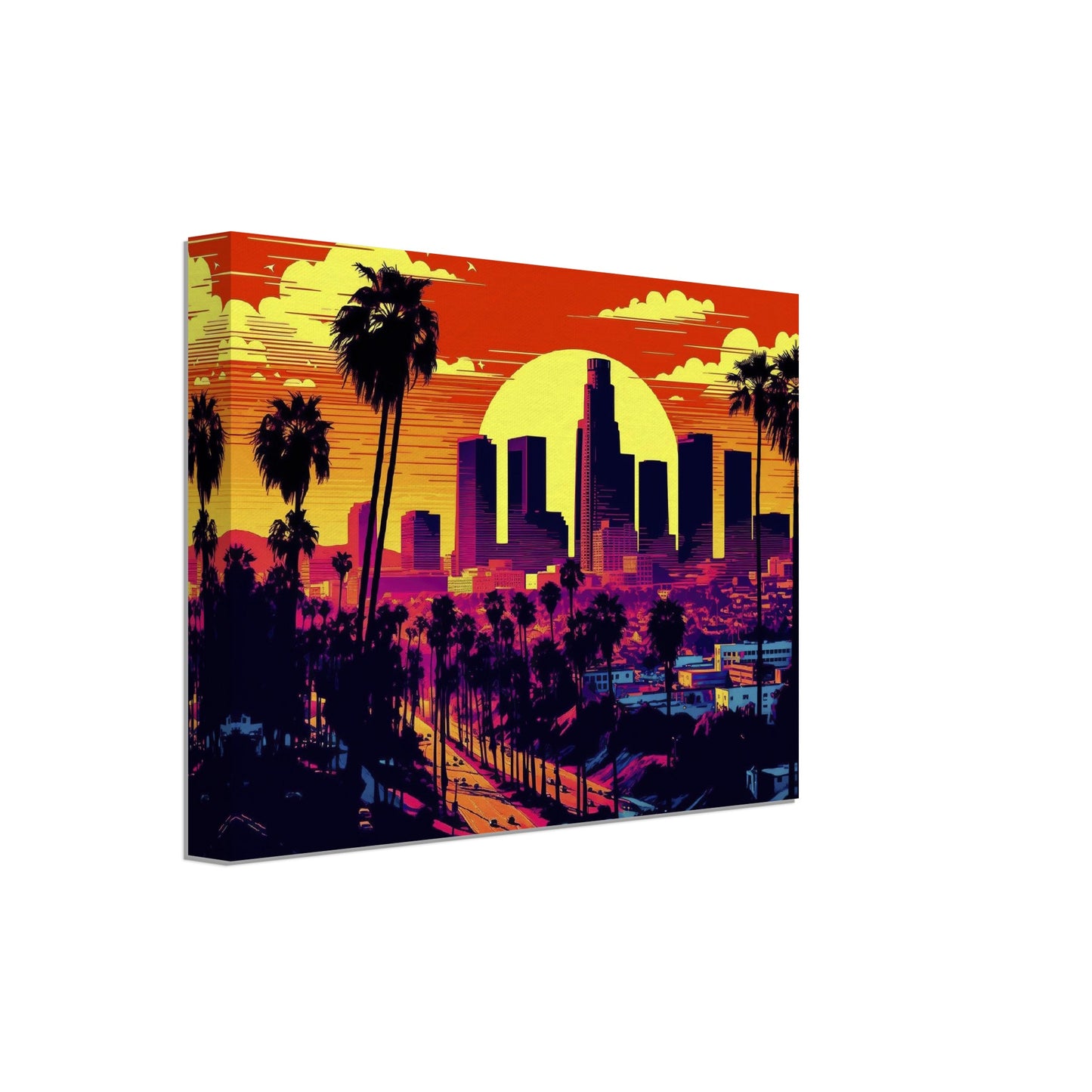 Los Angeles - Canvas - Vibrant Pop Art